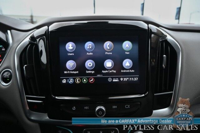 2021 Chevrolet Traverse LT / AWD / 3.6L V6 / Auto Start / Power & Heated Leather Seats / Navigation / Sunroof / Bose Speakers / Blind Spot Alert / Apple CarPlay & Android Auto / 360 View Camera / 3rd Row / Captain Chairs / Seats 7 / Power Liftgate Anchorage AK 2021 Chevrolet Traverse LT / AWD / 3.6L V6 / Auto Start / Power & Heated Leather Seats / Navigation / Sunroof / Bose Speakers / Blind Spot Alert / Apple CarPlay & Android Auto / 360 View Camera / 3rd Row / Captain Chairs / Seats 7 / Power Liftgate Anchorage AK