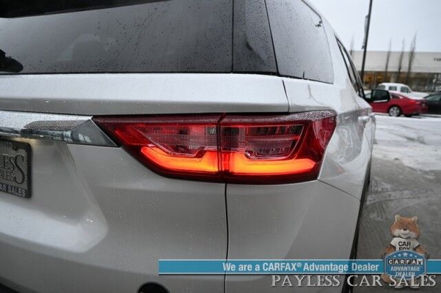 2021 Chevrolet Traverse LT / Premium Pkg / AWD / 3.6L V6 / Auto Start / Power & Heated Leather Seats / Navigation / Dual Sunroof / Bose Speakers / Blind Spot Alert / Apple CarPlay & Android Auto / 360 Camera / 3rd Row / Seats 7 / Power Liftgate Anchorage AK