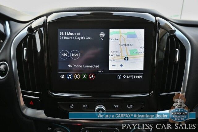 2021 Chevrolet Traverse Premier / AWD / Redline Edition / Auto Start / Heated & Cooled Leather Seats / Heated Steering Wheel / Navigation / Sunroof / Bose Speakers / Apple CarPlay & Android Auto / Rear Captain Chairs / Seats 7 / Tow Pkg Anchorage AK