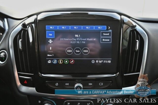 2021 Chevrolet Traverse Premier / AWD / Redline Edition / Auto Start / Heated & Cooled Leather Seats / Heated Steering Wheel / Navigation / Sunroof / Bose Speakers / Apple CarPlay & Android Auto / Rear Captain Chairs / Seats 7 / Tow Pkg Anchorage AK