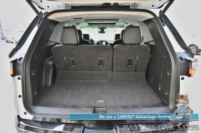 2021 Chevrolet Traverse Premier / AWD / Redline Edition / Auto Start / Heated & Cooled Leather Seats / Heated Steering Wheel / Navigation / Sunroof / Bose Speakers / Apple CarPlay & Android Auto / Rear Captain Chairs / Seats 7 / Tow Pkg Anchorage AK
