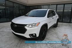 2021_Chevrolet_Traverse_Premier / AWD / Redline Edition / Auto Start / Heated & Cooled Leather Seats / Heated Steering Wheel / Navigation / Sunroof / Bose Speakers / Apple CarPlay & Android Auto / Rear Captain Chairs / Seats 7 / Tow Pkg_ Anchorage AK