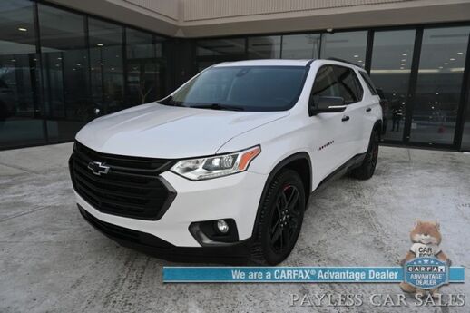 2021 Chevrolet Traverse Premier / AWD / Redline Edition / Auto Start / Heated & Cooled Leather Seats / Heated Steering Wheel / Navigation / Sunroof / Bose Speakers / Apple CarPlay & Android Auto / Rear Captain Chairs / Seats 7 / Tow Pkg Anchorage AK