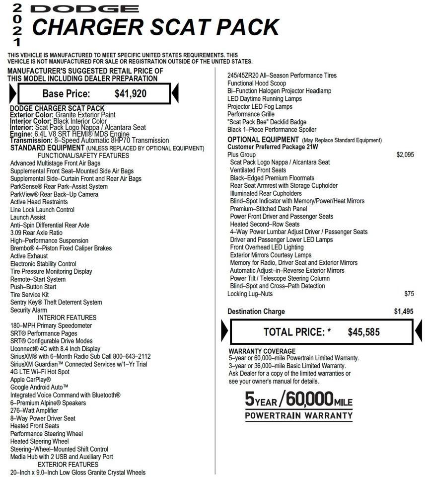 2021 Dodge Charger Scat Pack / Plus Group / Brembo Brakes! Lincolnton NC