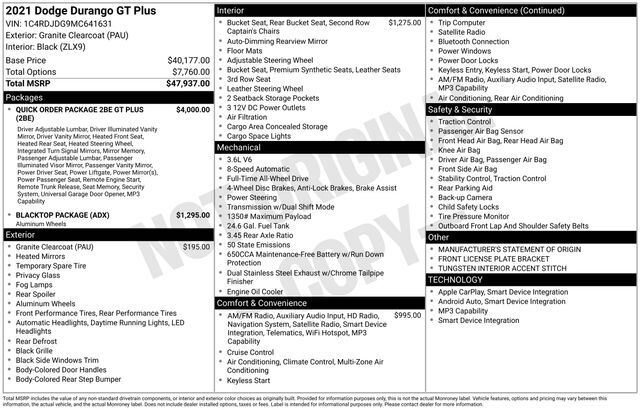 2021 Dodge Durango GT Plus Raleigh NC