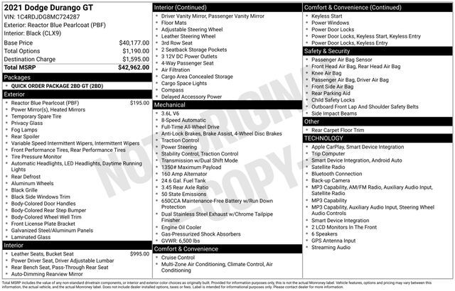 2021 Dodge Durango GT Raleigh NC
