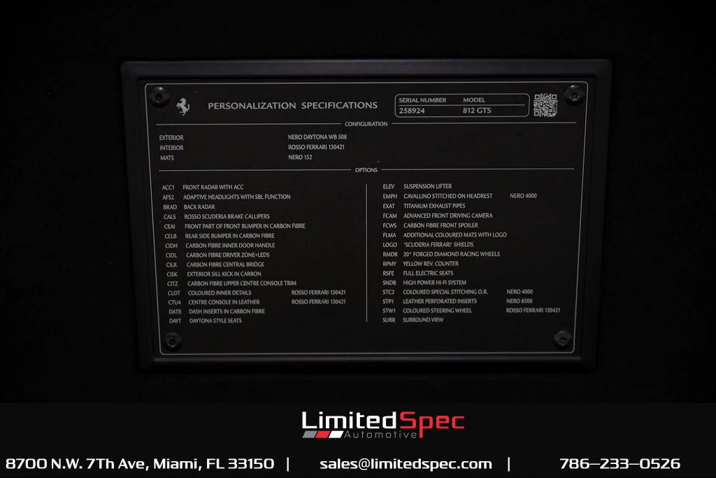 2021 Ferrari 812 GTS Miami FL