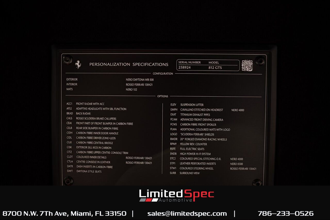 2021 Ferrari 812 GTS Convertible 2D Miami FL
