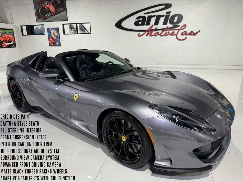 2021 Ferrari 812 GTS Grigio GTS paint,Blu Sterling interior,front lifter,JBL audio,surround view,carbon galore AND MORE!!