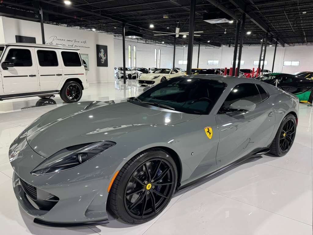 2021 Ferrari 812 GTS Grigio Medio paint, Blu Sterling interior,surround view camera system,JBL Professional audio & MORE! Fort Lauderdale FL