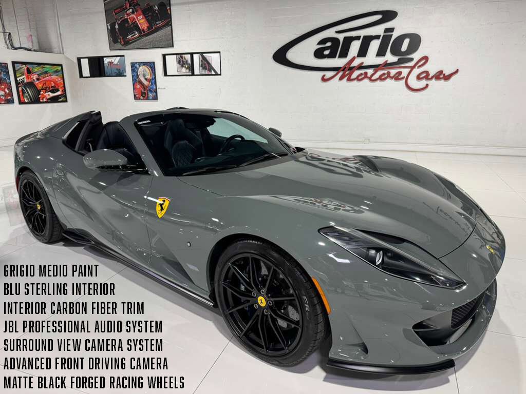 2021 Ferrari 812 GTS Grigio Medio paint, Blu Sterling interior,surround view camera system,JBL Professional audio & MORE! Fort Lauderdale FL