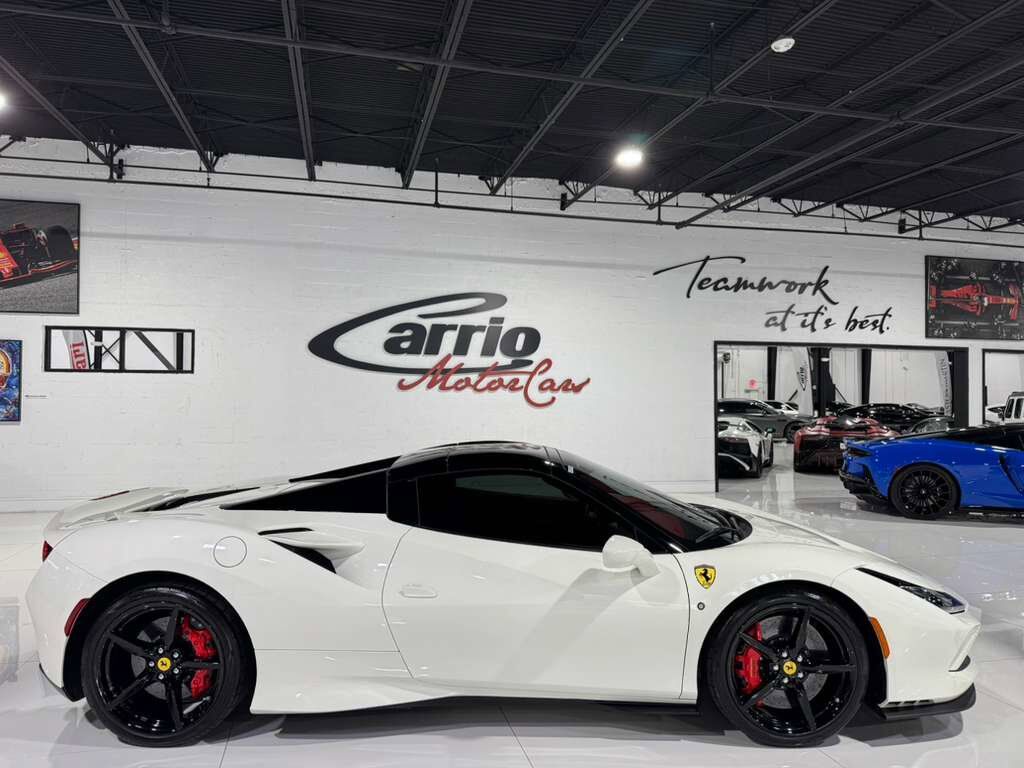 2021 Ferrari F8 Spider Bianco Avus paint, Rosso Ferrari interior, passenger display, adaptive frontlight system AND MORE!!! Fort Lauderdale FL