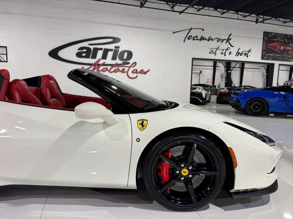 2021 Ferrari F8 Spider Bianco Avus paint, Rosso Ferrari interior, passenger display, adaptive frontlight system AND MORE!!! Fort Lauderdale FL