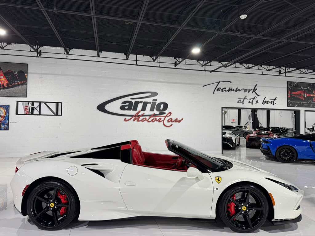 2021 Ferrari F8 Spider Bianco Avus paint, Rosso Ferrari interior, passenger display, adaptive frontlight system AND MORE!!! Fort Lauderdale FL
