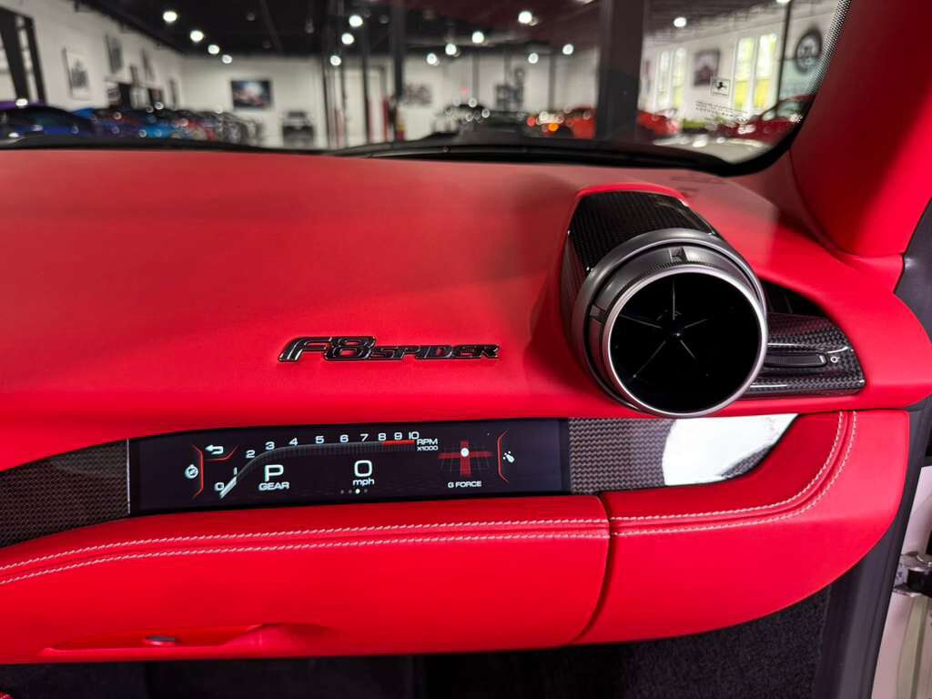 2021 Ferrari F8 Spider Bianco Avus paint, Rosso Ferrari interior, passenger display, adaptive frontlight system AND MORE!!! Fort Lauderdale FL