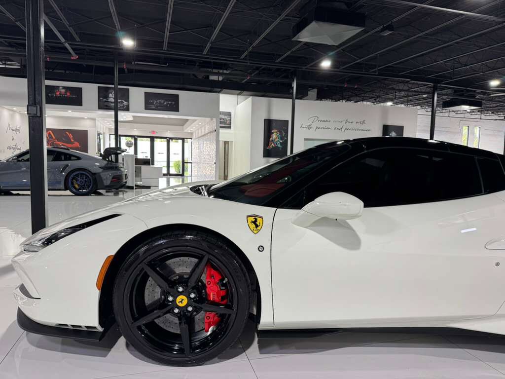2021 Ferrari F8 Spider Bianco Avus paint, Rosso Ferrari interior, passenger display, adaptive frontlight system AND MORE!!! Fort Lauderdale FL