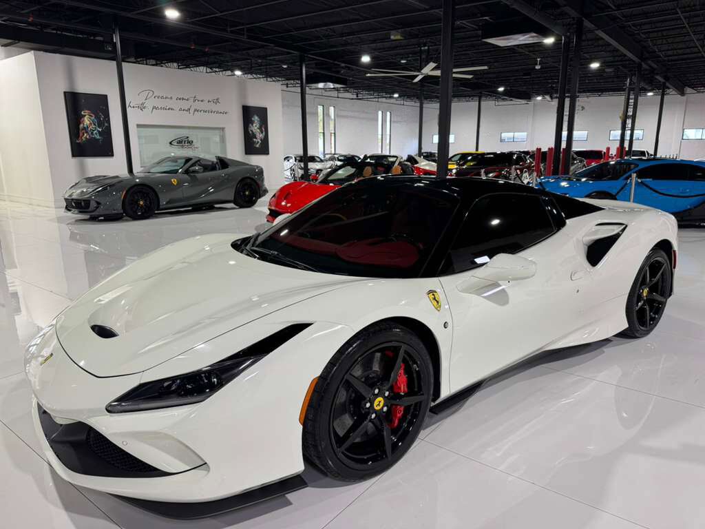 2021 Ferrari F8 Spider Bianco Avus paint, Rosso Ferrari interior, passenger display, adaptive frontlight system AND MORE!!! Fort Lauderdale FL