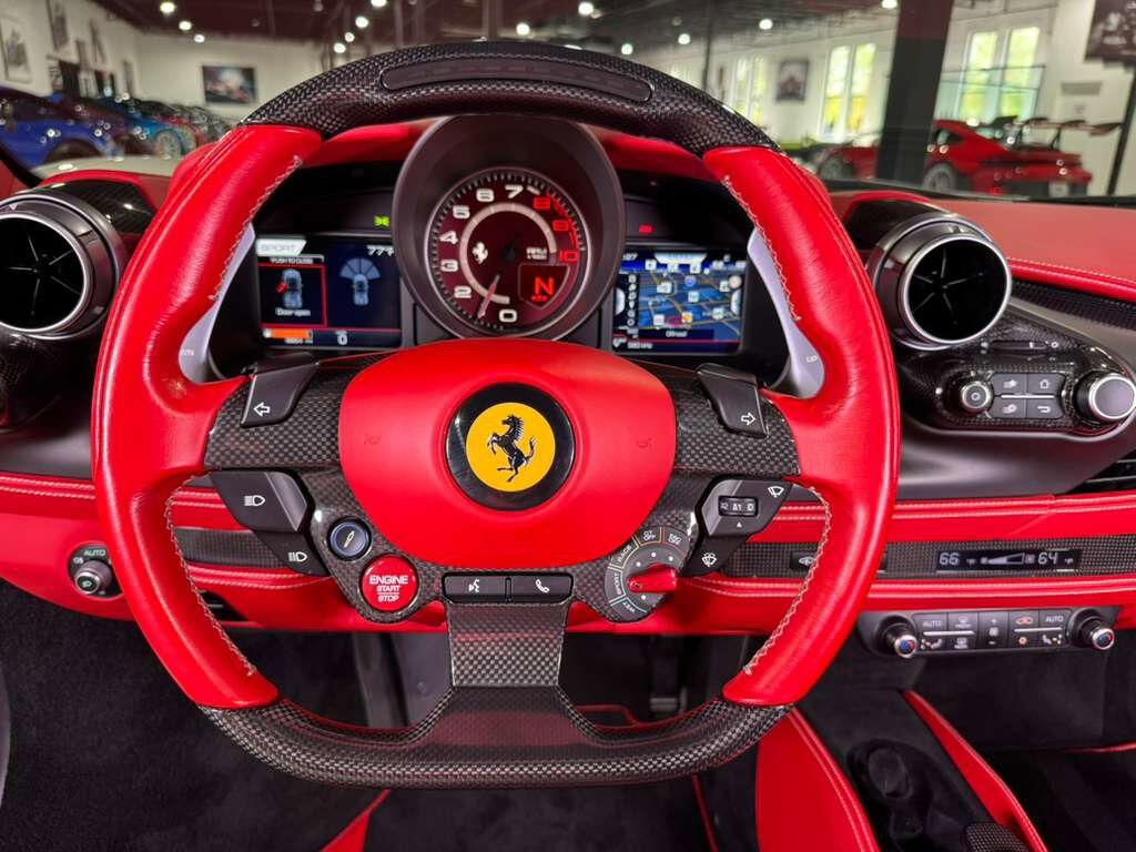 2021 Ferrari F8 Spider Bianco Avus paint, Rosso Ferrari interior, passenger display, adaptive frontlight system AND MORE!!! Fort Lauderdale FL