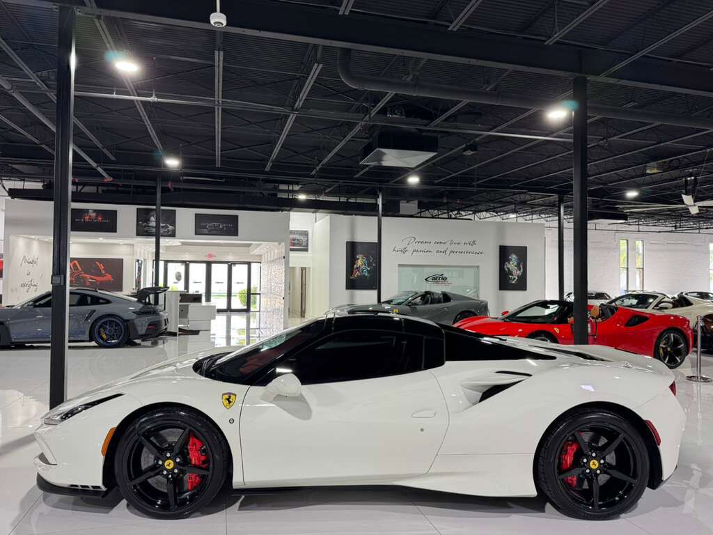 2021 Ferrari F8 Spider Bianco Avus paint, Rosso Ferrari interior, passenger display, adaptive frontlight system AND MORE!!! Fort Lauderdale FL