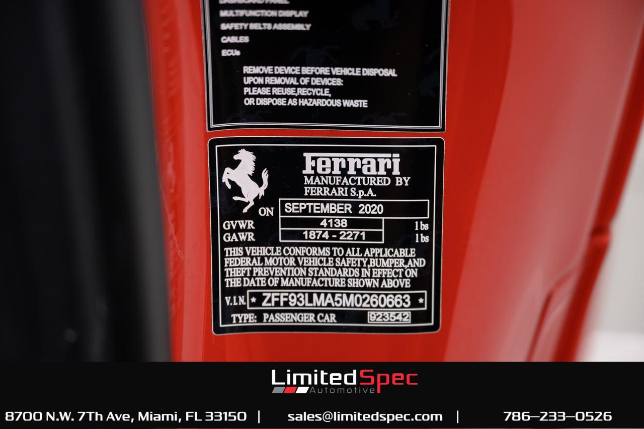 2021 Ferrari F8 Spider Convertible 2D Miami FL