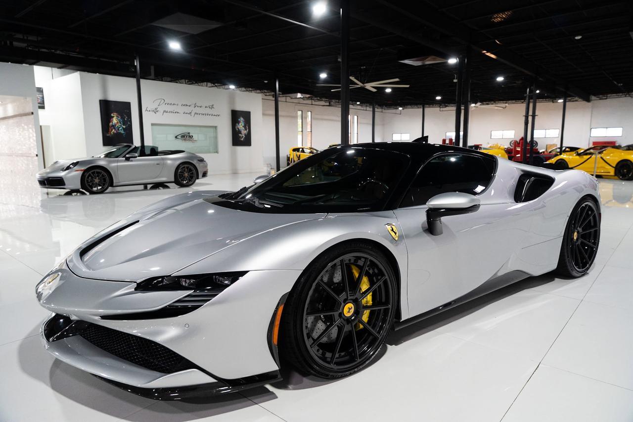 2021 Ferrari SF90 Stradale Atelier New York,two-tone,Argento Nurburgring paint,extended Fiorano pack,carbon galore & MUCH MORE!