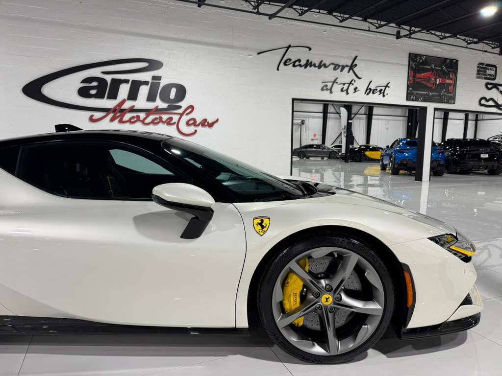 2021 Ferrari SF90 Stradale Bianco Italia paint, Extended Fiorano pack, JBL audio, forged wheels, carbon galore AND MUCH MORE!!! Fort Lauderdale FL
