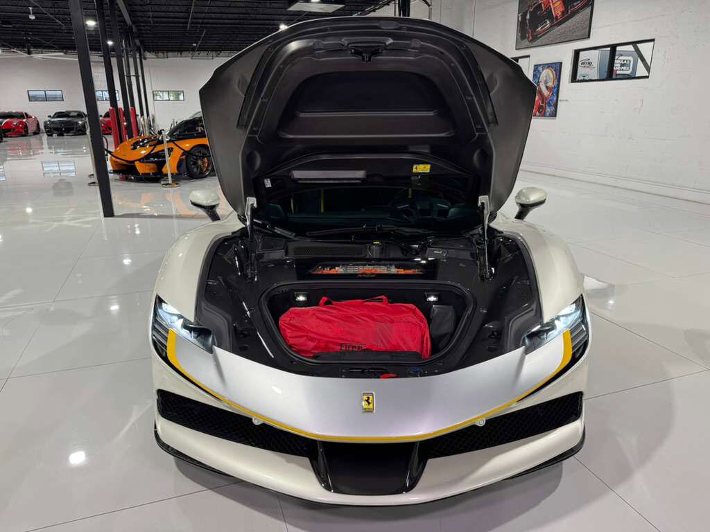 2021 Ferrari SF90 Stradale Bianco Italia paint, Extended Fiorano pack, JBL audio, forged wheels, carbon galore AND MUCH MORE!!! Fort Lauderdale FL