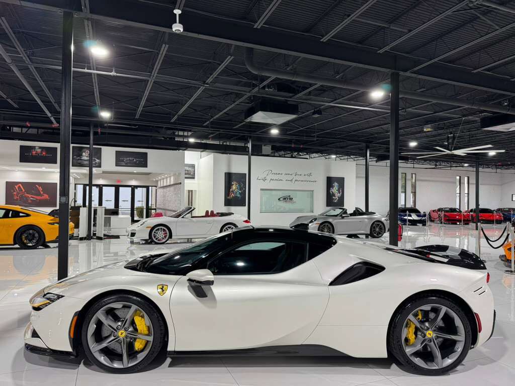 2021 Ferrari SF90 Stradale Bianco Italia paint, Extended Fiorano pack, JBL audio, forged wheels, carbon galore AND MUCH MORE!!! Fort Lauderdale FL