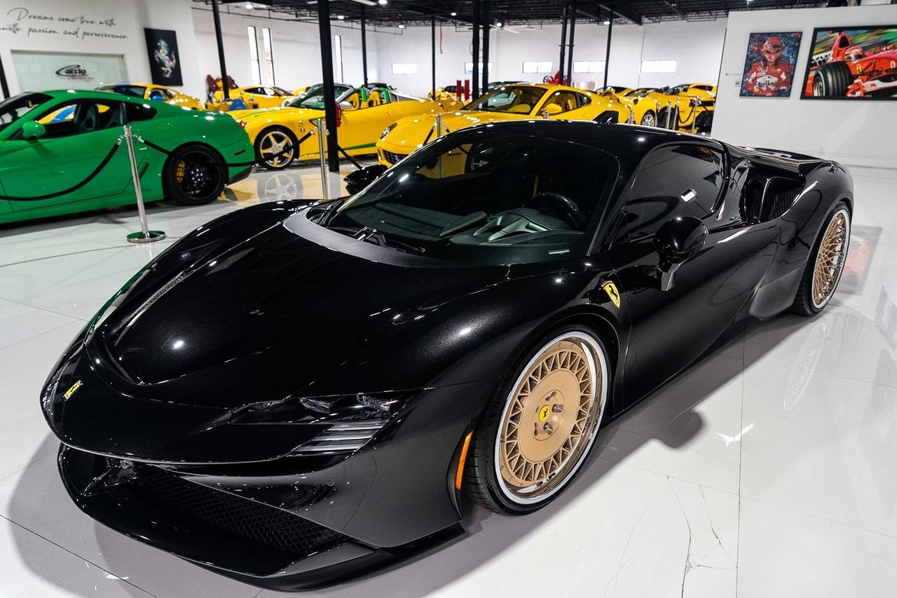 2021 Ferrari SF90 Stradale Nero Daytona paint, Extra-Range interior, suspension lifter, JBL audio, carbon galore AND MUCH MORE!