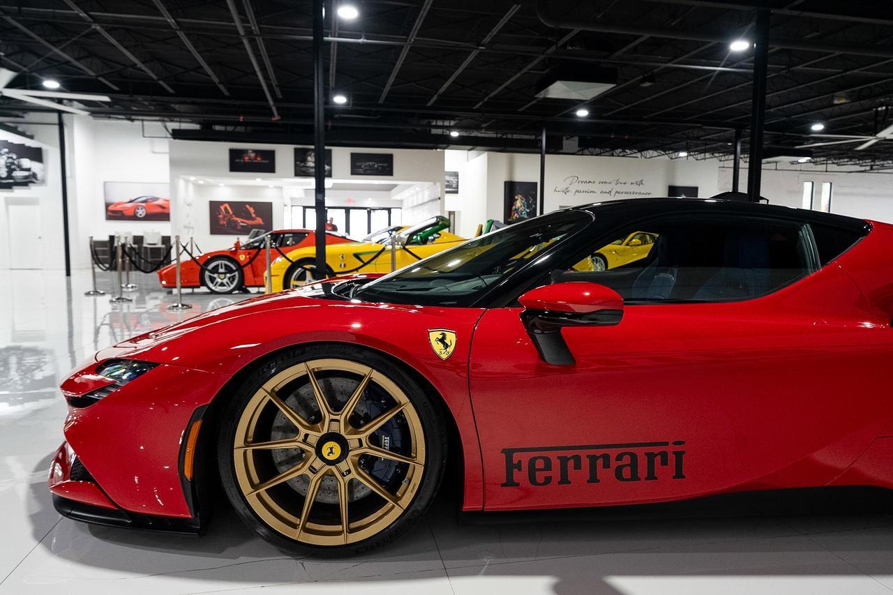 2021 Ferrari SF90 Stradale Rosso Corsa paint, Azzurro Santorini interior, suspension lifter, scuderia shields AND MUCH MORE!!! Fort Lauderdale FL
