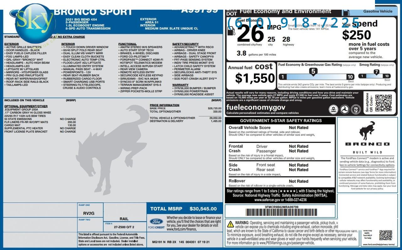 2021 Ford Bronco Sport 4WD Big Bend