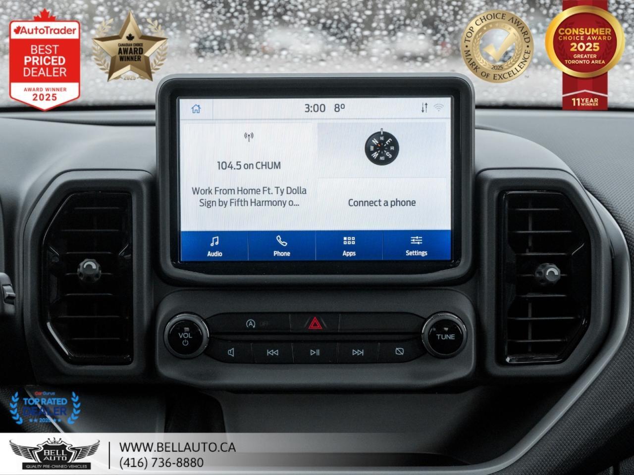 2021 Ford Bronco Sport Base AWD BACKUPCAM ONSTAR ROOFRAILS NOACCIDENT Toronto ON