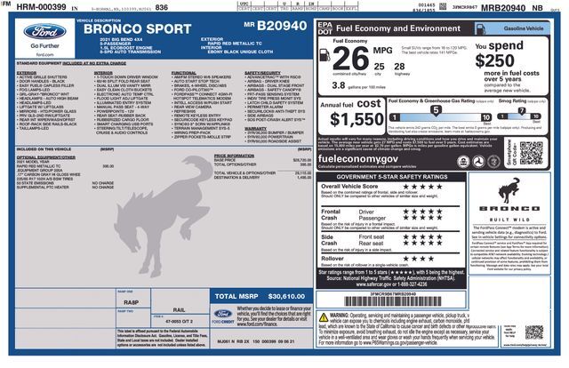 2021 Ford Bronco Sport Big Bend Raleigh NC