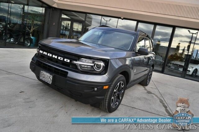 2021 Ford Bronco Sport Outer Banks / 4X4 / Auto Start / Power & Heated Leather Seats / Heated Steering Wheel / Lane Departure & Blind Spot Alert / Appl CarPlay & Android Auto / Back Up Camera / Keyless Entry & Start / 1-Owner Anchorage AK