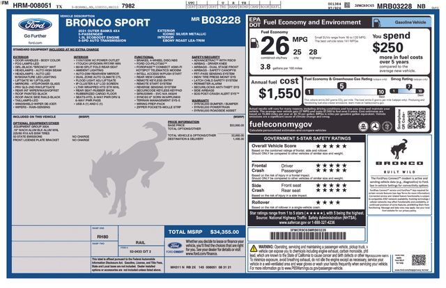 2021 Ford Bronco Sport Outer Banks Raleigh NC