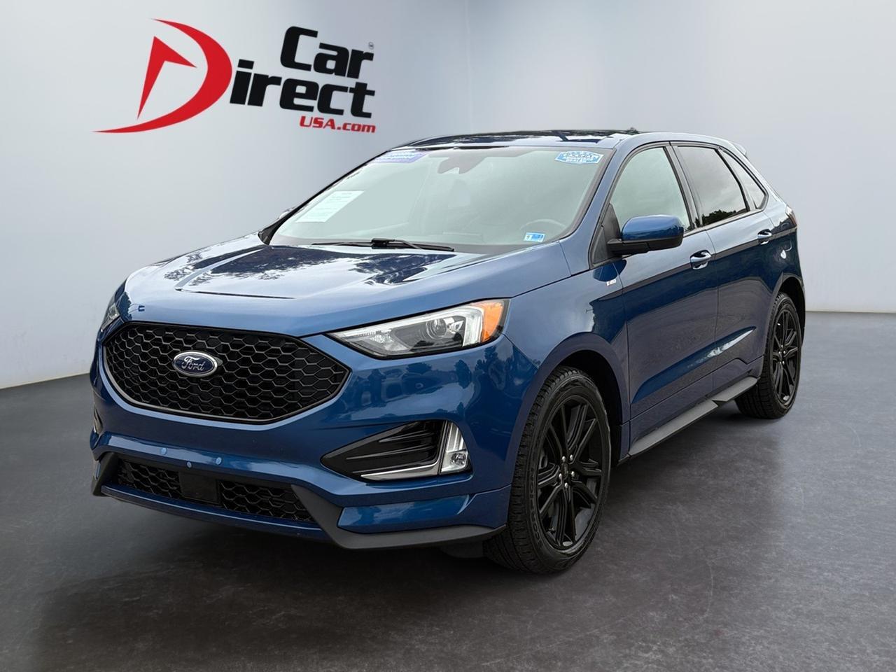 2021 Ford Edge ST-Line, POWER LIFTGATE, AUTO START/STOP, PUSH BUTTON START, WIRELESS CHARGING PAD, BACKUP CAMERA WITH PARKING SENSORS, HEATED SEATS, SYNC BLUETOOTH, LOW MILES, ONLY 1 OWNER, TAKE A RIDE ON THE EDGE!