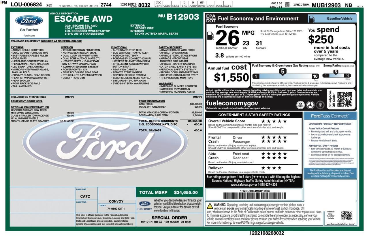 2021 Ford Escape SEL AWD Tallmadge OH