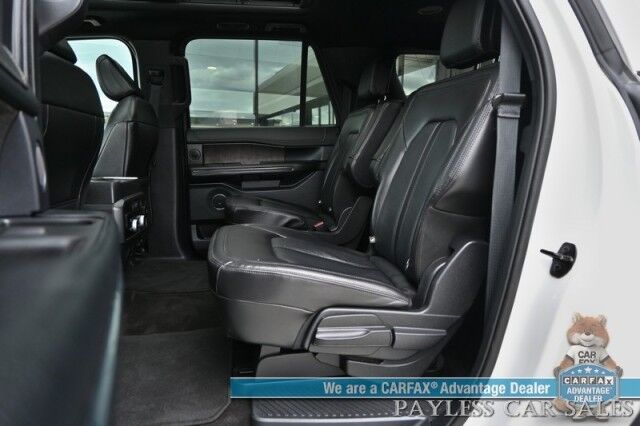 2021 Ford Expedition Max Limited / 4X4 / Auto Start / Heated & Cooled Seats / Heated Steering / Navigation / Panoramic Sunroof / B&O Speakers / Adaptive Cruise / Lane Depart & Blind Spot / Rear Captain Chairs / 3rd Row / Tow Pkg / 1-Owner Anchorage AK
