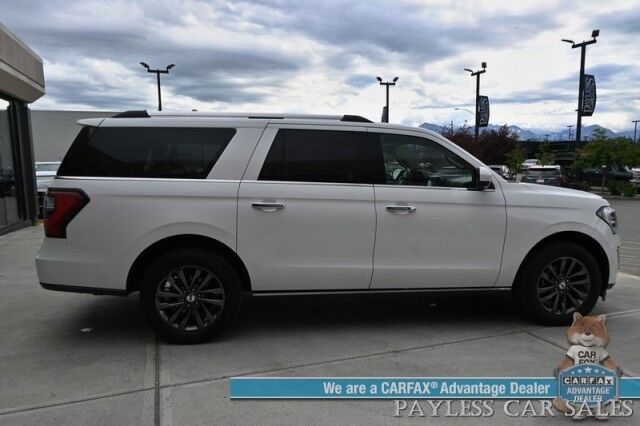 2021 Ford Expedition Max Limited / 4X4 / Auto Start / Heated & Cooled Seats / Heated Steering / Navigation / Panoramic Sunroof / B&O Speakers / Adaptive Cruise / Lane Depart & Blind Spot / Rear Captain Chairs / 3rd Row / Tow Pkg / 1-Owner Anchorage AK