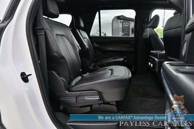 2021 Ford Expedition Max Limited / 4X4 / Auto Start / Heated & Cooled Seats / Heated Steering / Navigation / Panoramic Sunroof / B&O Speakers / Adaptive Cruise / Lane Depart & Blind Spot / Rear Captain Chairs / 3rd Row / Tow Pkg / 1-Owner Anchorage AK