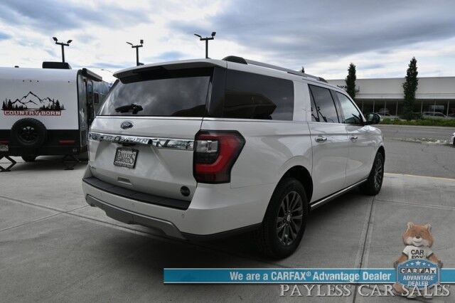 2021 Ford Expedition Max Limited / 4X4 / Auto Start / Heated & Cooled Seats / Heated Steering / Navigation / Panoramic Sunroof / B&O Speakers / Adaptive Cruise / Lane Depart & Blind Spot / Rear Captain Chairs / 3rd Row / Tow Pkg / 1-Owner Anchorage AK