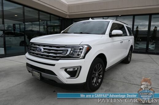 2021 Ford Expedition Max Limited / 4X4 / Auto Start / Heated & Cooled Seats / Heated Steering / Navigation / Panoramic Sunroof / B&O Speakers / Adaptive Cruise / Lane Depart & Blind Spot / Rear Captain Chairs / 3rd Row / Tow Pkg / 1-Owner Anchorage AK