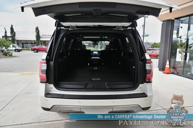 2021 Ford Expedition Max Limited / 4X4 / Auto Start / Heated & Cooled Seats / Heated Steering / Navigation / Panoramic Sunroof / B&O Speakers / Adaptive Cruise / Lane Depart & Blind Spot / Rear Captain Chairs / 3rd Row / Tow Pkg / 1-Owner Anchorage AK