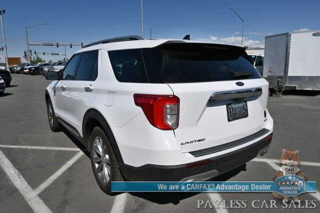 2021 Ford Explorer Limited / 4X4 / Auto Start / Heated & Cooled Leather Seats / Heated Steering Wheel / B&O Speakers / 360 Camera / Navigation / Adaptive Cruise / Lane Departure & Blind Spot / Rear Captain Chairs / Seats 6 / 1-Owner Anchorage AK