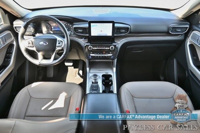 2021 Ford Explorer Limited / 4X4 / Auto Start / Heated & Cooled Leather Seats / Heated Steering Wheel / B&O Speakers / 360 Camera / Navigation / Adaptive Cruise / Lane Departure & Blind Spot / Rear Captain Chairs / Seats 6 / 1-Owner Anchorage AK