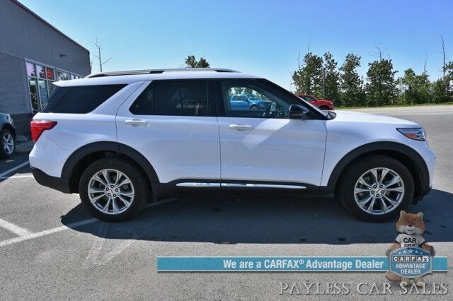 2021 Ford Explorer Limited / 4X4 / Auto Start / Heated & Cooled Leather Seats / Heated Steering Wheel / B&O Speakers / 360 Camera / Navigation / Adaptive Cruise / Lane Departure & Blind Spot / Rear Captain Chairs / Seats 6 / 1-Owner Anchorage AK