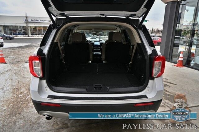 2021 Ford Explorer Limited / 4X4 / Auto Start / Heated & Cooled Leather Seats / Heated Steering Wheel / B&O Speakers / 360 Camera / Navigation / Adaptive Cruise / Lane Departure & Blind Spot / Rear Captain Chairs / Seats 6 / 1-Owner Anchorage AK