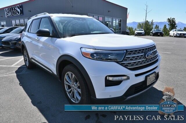 2021 Ford Explorer Limited / 4X4 / Auto Start / Heated & Cooled Leather Seats / Heated Steering Wheel / B&O Speakers / 360 Camera / Navigation / Adaptive Cruise / Lane Departure & Blind Spot / Rear Captain Chairs / Seats 6 / 1-Owner Anchorage AK