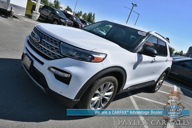 2021 Ford Explorer Limited / 4X4 / Auto Start / Heated & Cooled Leather Seats / Heated Steering Wheel / B&O Speakers / 360 Camera / Navigation / Adaptive Cruise / Lane Departure & Blind Spot / Rear Captain Chairs / Seats 6 / 1-Owner Anchorage AK