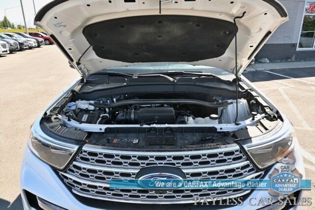 2021 Ford Explorer Limited / 4X4 / Auto Start / Heated & Cooled Leather Seats / Heated Steering Wheel / B&O Speakers / 360 Camera / Navigation / Adaptive Cruise / Lane Departure & Blind Spot / Rear Captain Chairs / Seats 6 / 1-Owner Anchorage AK
